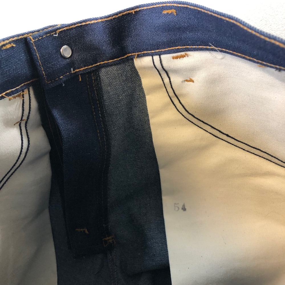 VTG Round House Carpenter Jeans Mens 33x33 USA Made Raw Denim Deadstock Workwear - Picture 13 of 16